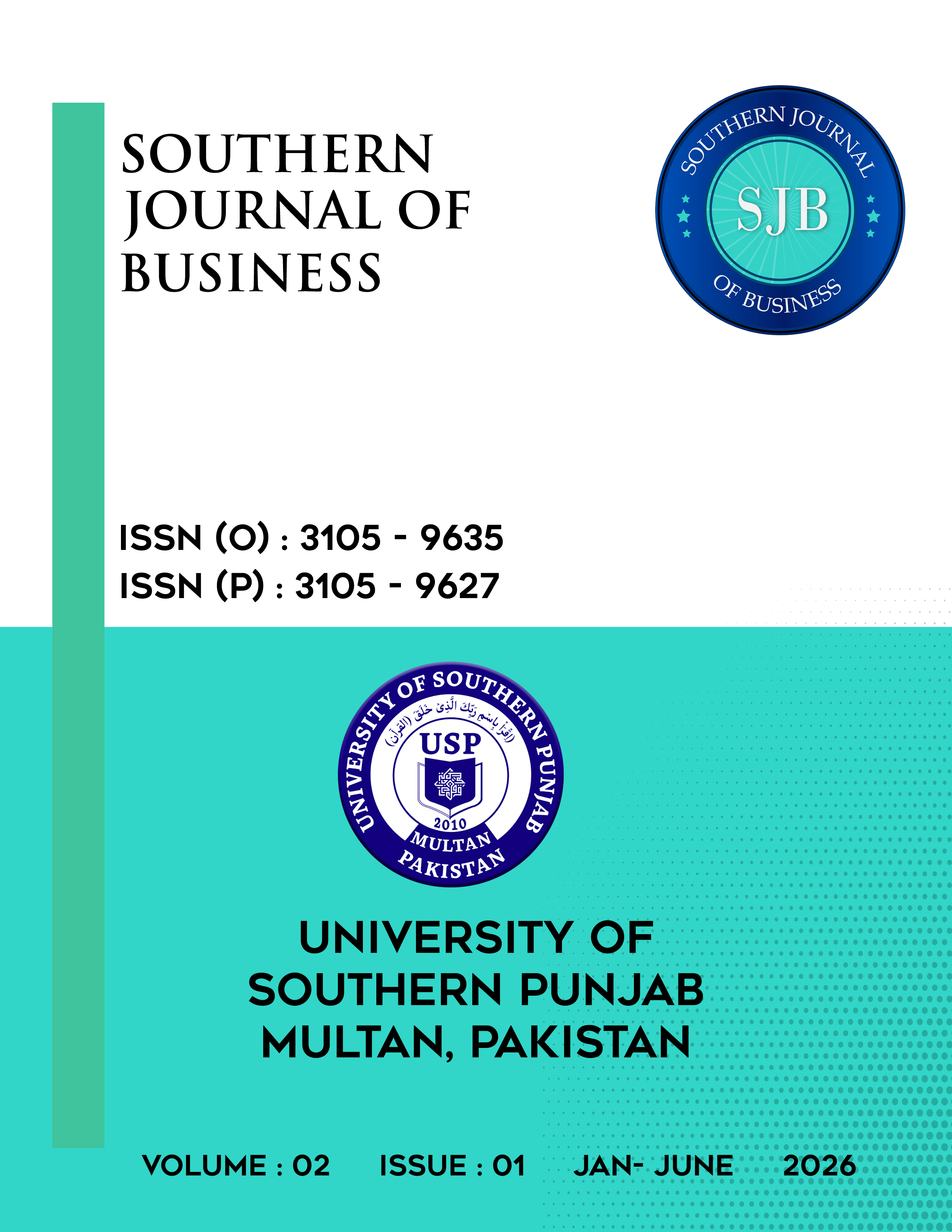 					View Vol. 2 No. 01 (2026): Southern Journal of Business
				